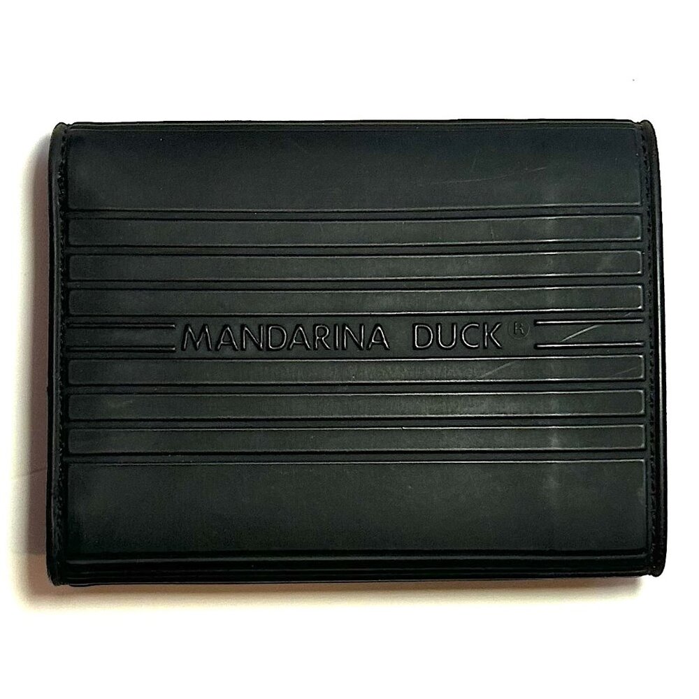 VINTAGE MANDARINA DUCK RUBBER TRIFOLD WALLET W/ VELCRO CLOSURE